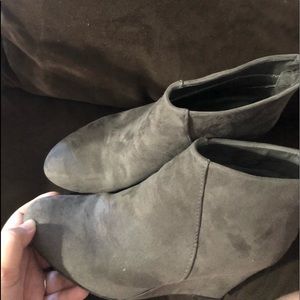 Grey ankle boots